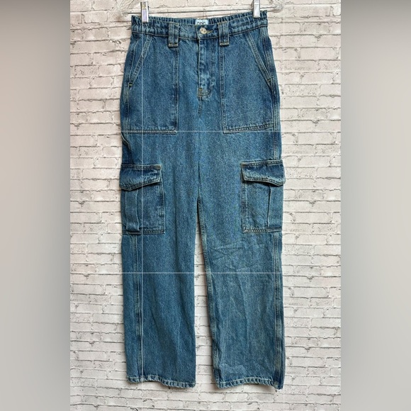 BDG Urban Outfitters SKATE Jeans Womens 25 Relaxed Cargo Carpenter Denim Blue - Picture 1 of 11